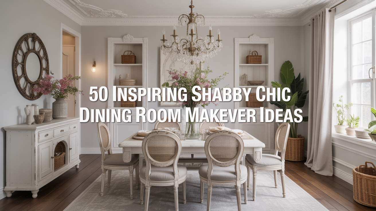 50 Inspiring Shabby Chic Dining Room Makeover Ideas
