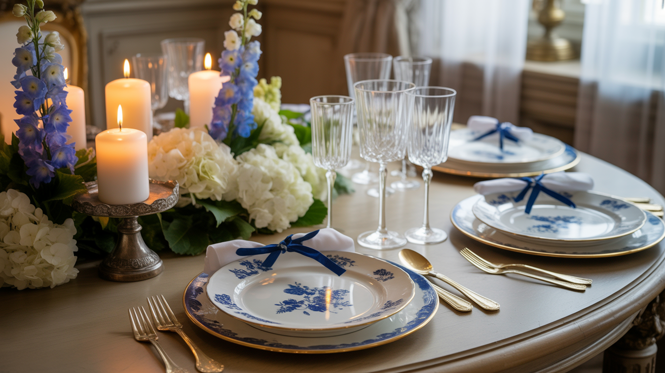 11 Captivating Blue and White Tablescape Masterpieces to Enchant Your Dining Ambiance